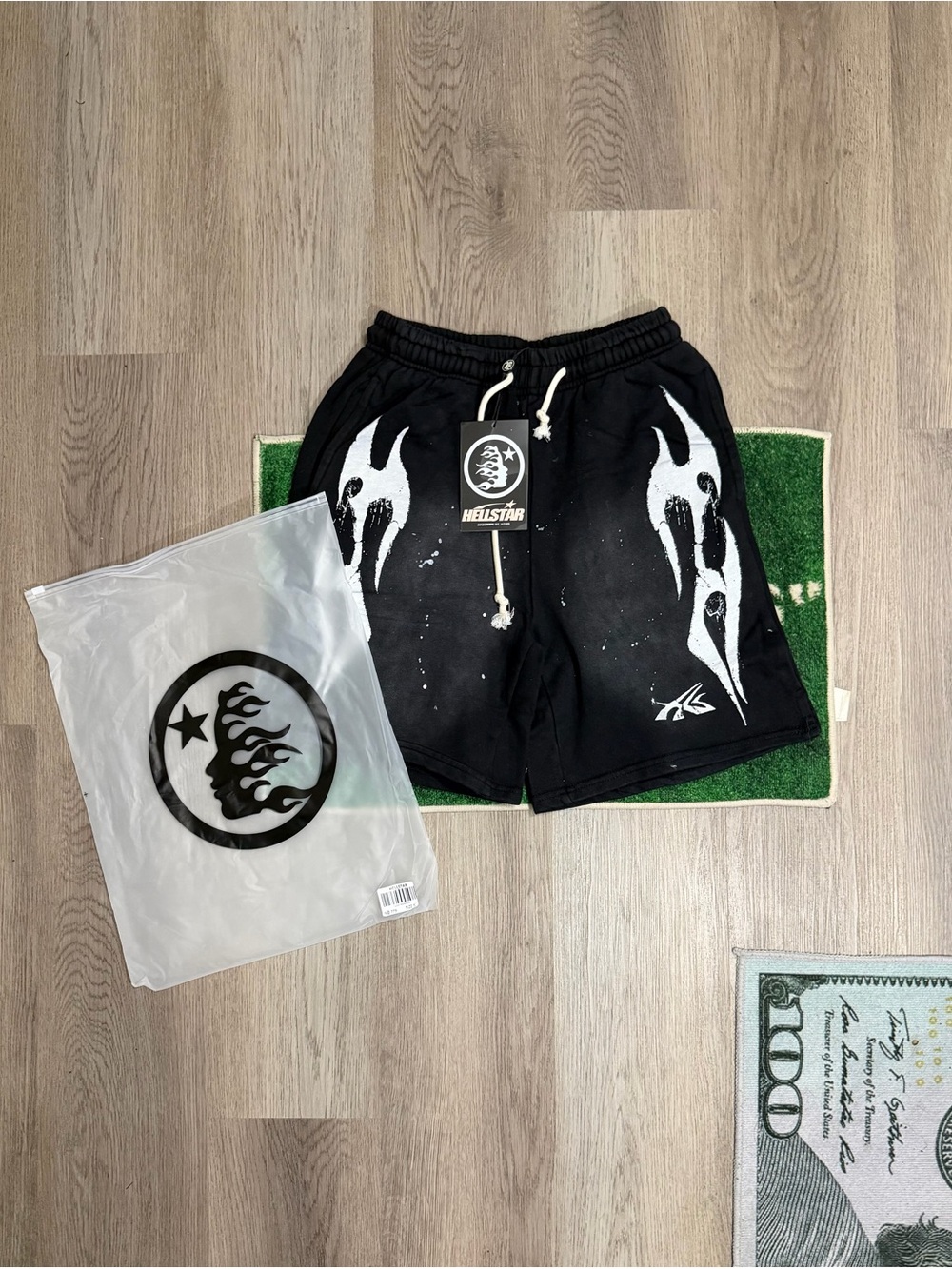 Hellstar Black Men's Athletic Shorts